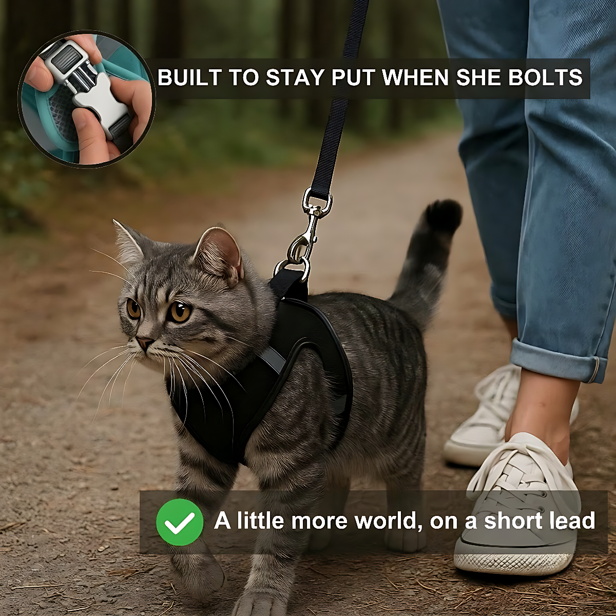 Explorer Harness | Less boredom. More discovery. A better life for your indoor cat.